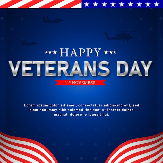 Vector veterans day background, with copy space area, suitable to use on veterans day event