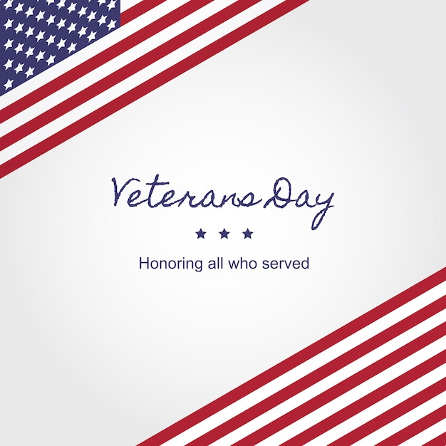 Veterans day banner design template US national holiday