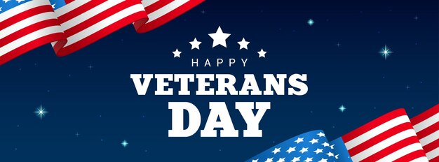 Veterans day banner vector illustration