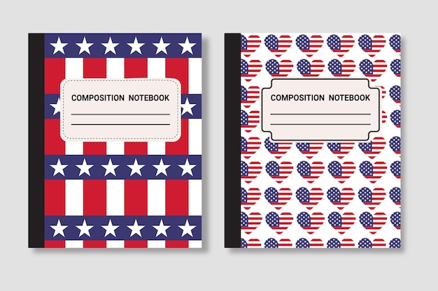 Vector veterans day composition book cover