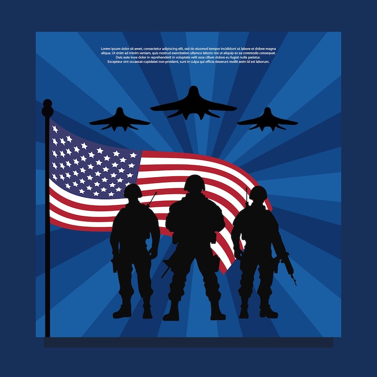 Vector 退役軍人記念日 フラッグカード フライヤー 退役軍人の記念日 祝日