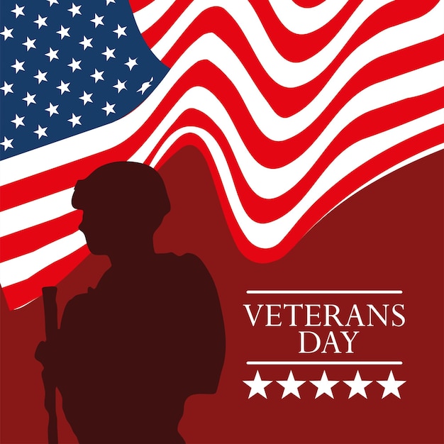 Veterans day honoring all who served poster