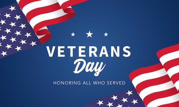 veterans day November 11 honoring all who served posters modern design vector illustration