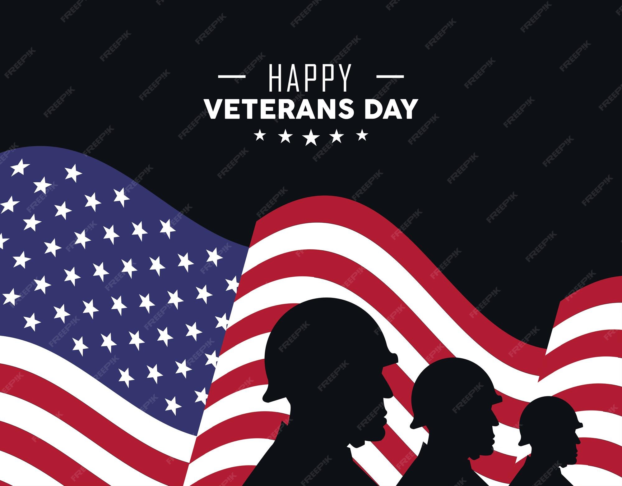 Premium Vector Veterans day poster