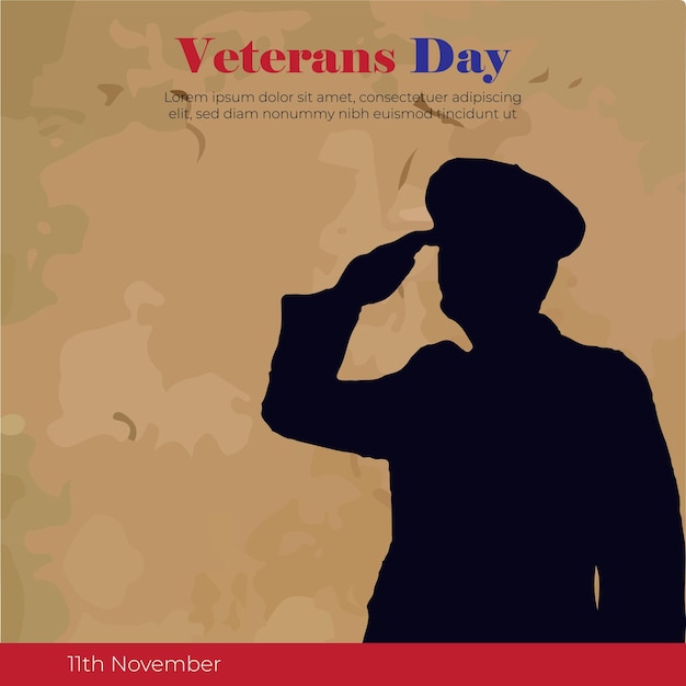 Veterans day social media template for Instagram post feed