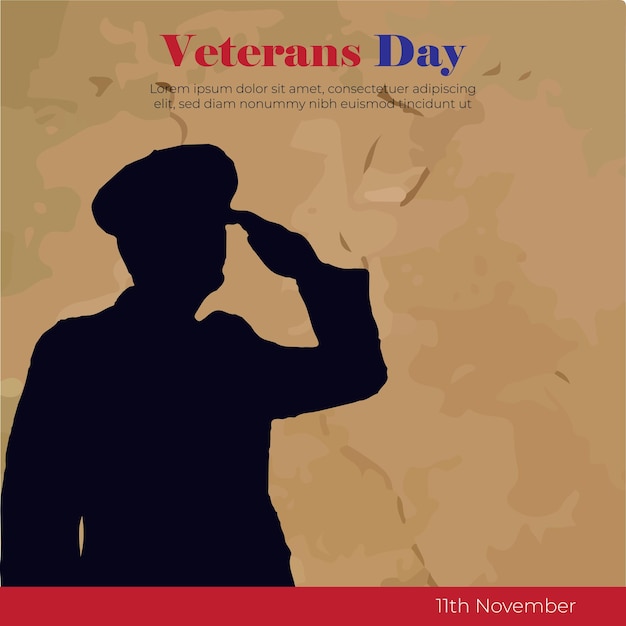 Veterans day social media template for Instagram post feed