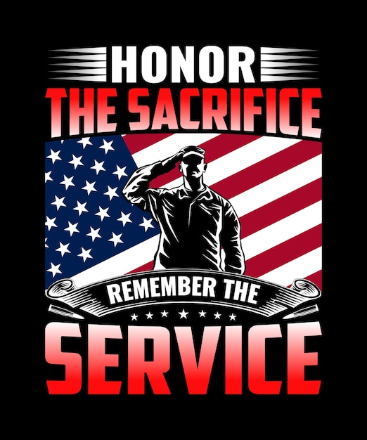 ベクトル 退役軍人の日のtシャツ 犠牲に敬意を表し 奉仕を思い出す