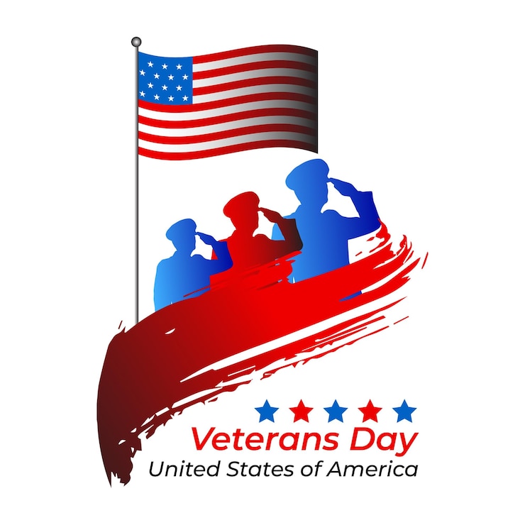 Veterans day united states of America clipart vector