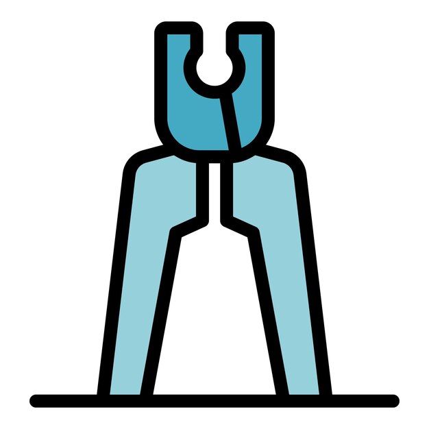 Veterinar pliers icon Outline veterinar pliers vector icon color flat isolated