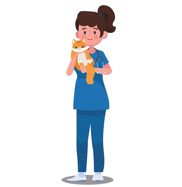猫を抱いた医