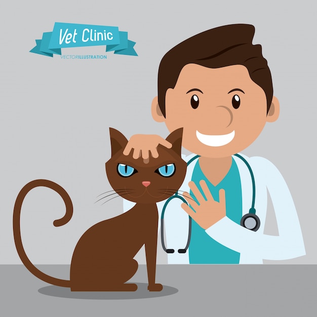 Veterinarian pet clinic icon