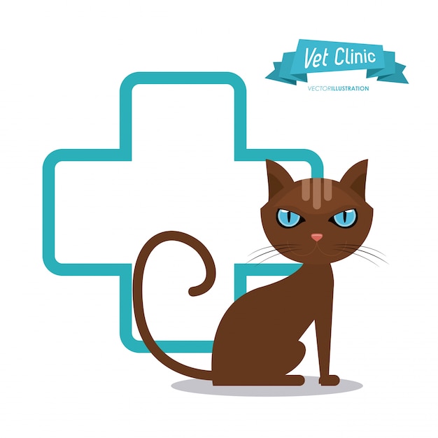 Veterinarian pet clinic icon