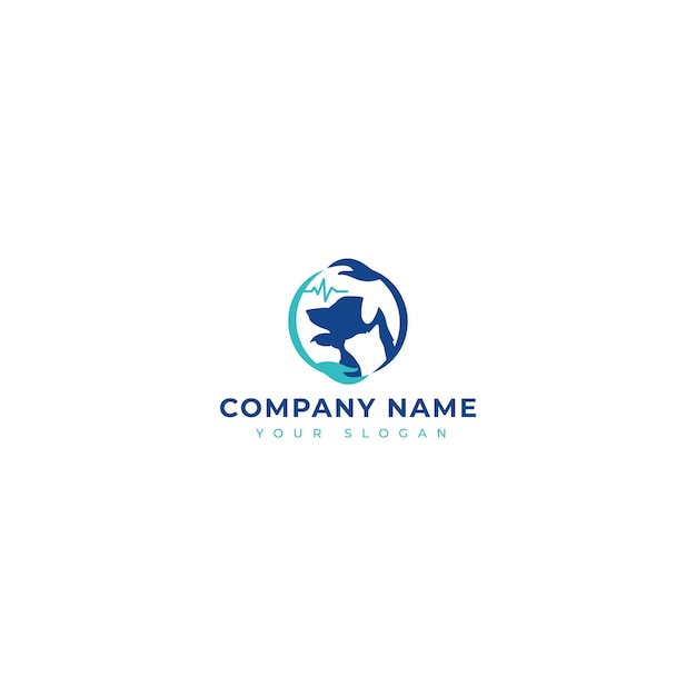 Veterinary logo vector design template