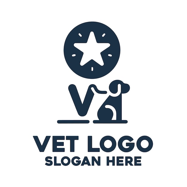 Vettore logo veterinario