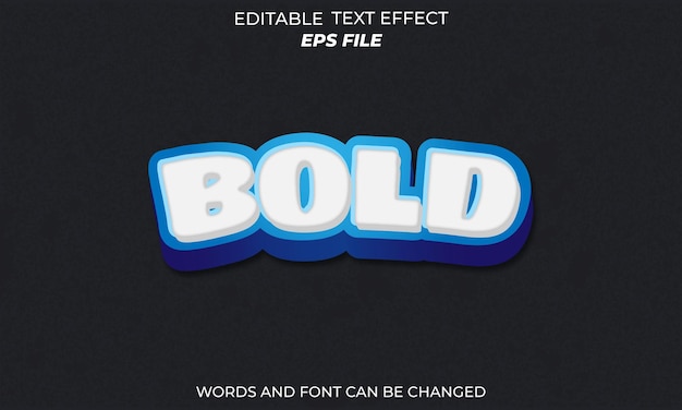 vetgedrukt teksteffect lettertype bewerkbare typografie 3d tekst