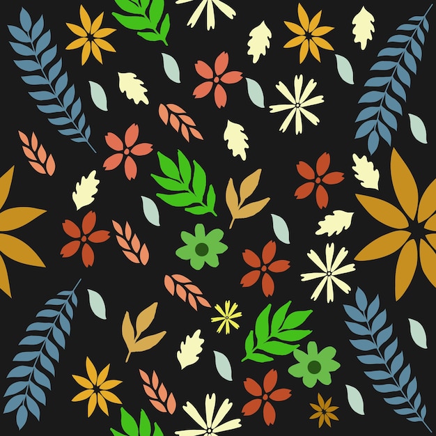 Vetor seamless floral colorful pattern on a white background