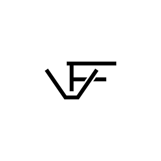 VF monogram logo ontwerp letter tekst naam symbool monochrome logotype alfabet karakter eenvoudig logo