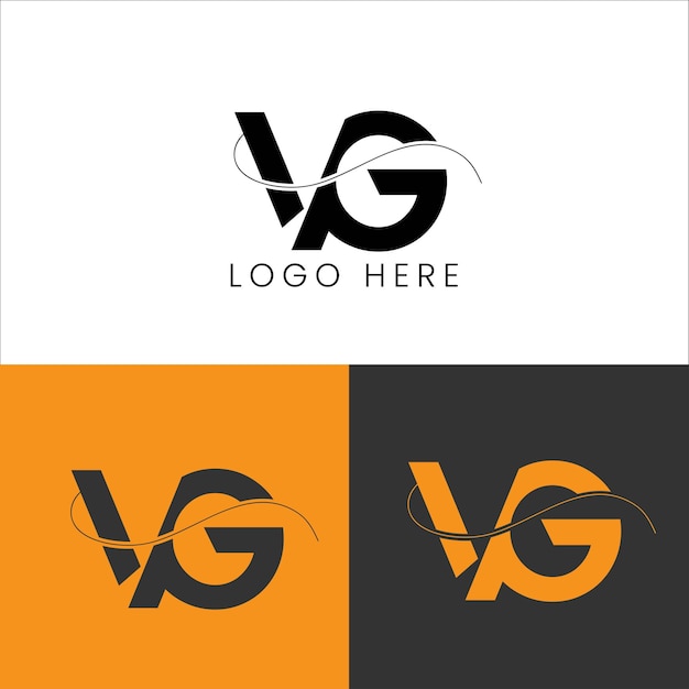 Дизайн логотипа начальной буквы ВГ