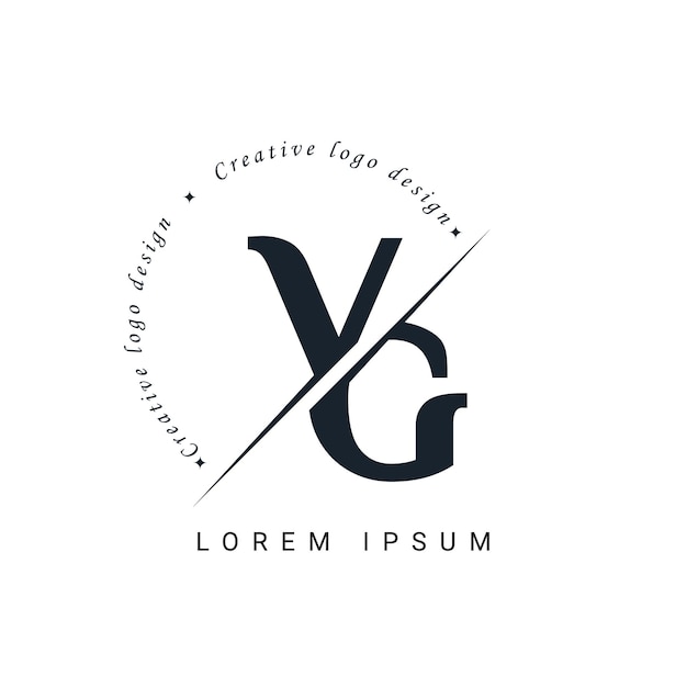 VG Letter Logo Design with a Creative Cut Creative logo design