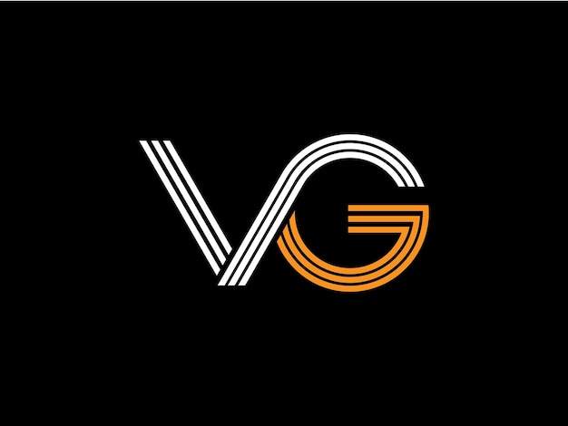 Vettore design del logo vg