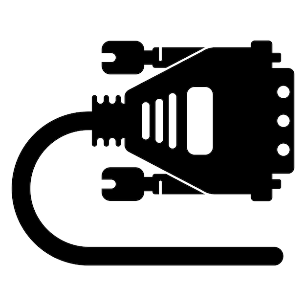 Дизайн символа векторной иллюстрации кабеля VGA