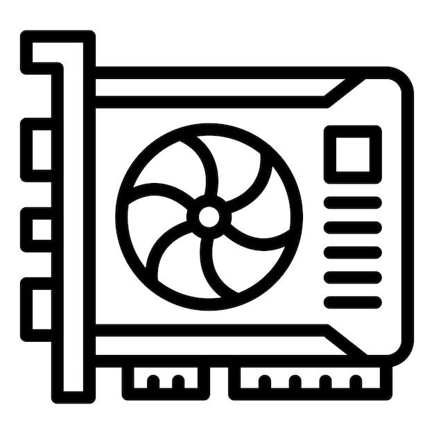 Vga-kaart icoon stijl