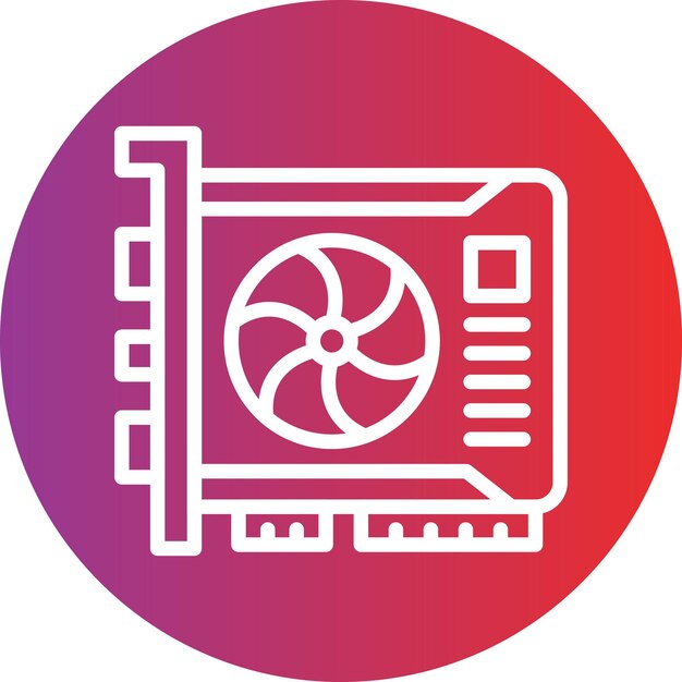 Vga-kaart icoon stijl