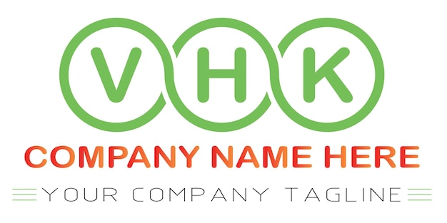 Vector vhk letter logo design