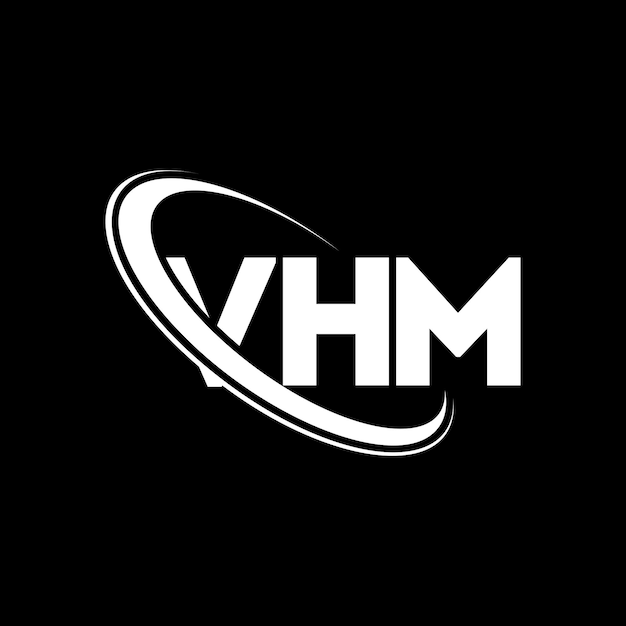 VHM logo VHM letter VHM letter logo ontwerp Initialen VHM logo gekoppeld aan cirkel en hoofdletters monogram logo VHM typografie voor technologiebedrijf en vastgoedmerk