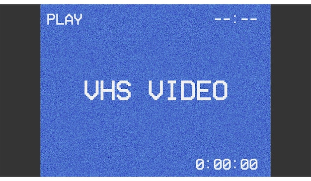 Vector vhs cassette screen effect