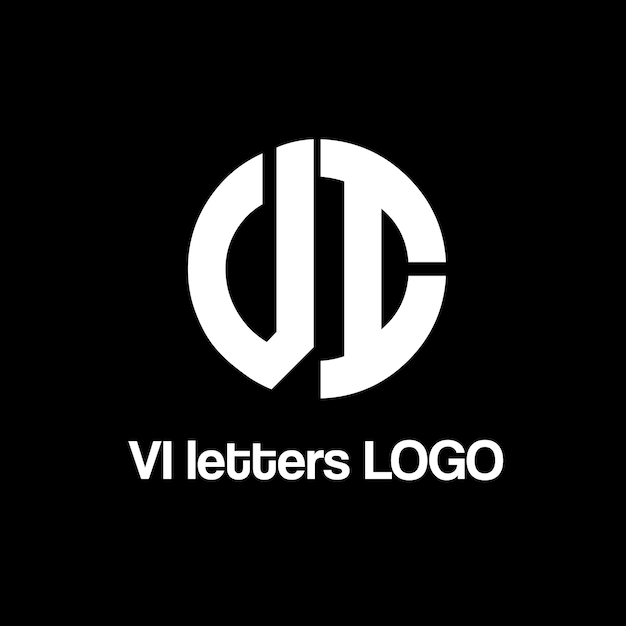 Vector vi-lettervector logoontwerp