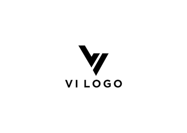 vi logo design vector illustration