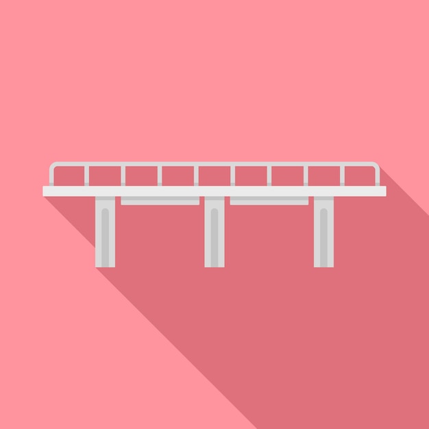 Viaduct bridge icon flat illustration of viaduct bridge vector icon for web design