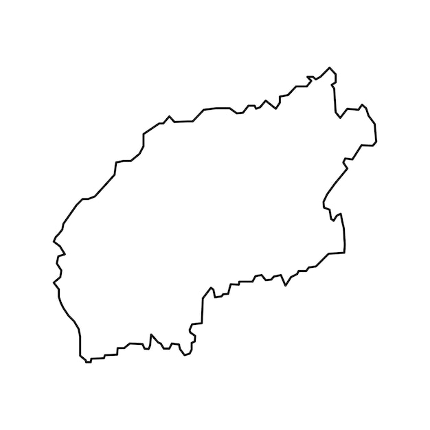 Векторная иллюстрация округа Виана-ду-Каштелу в Португалии