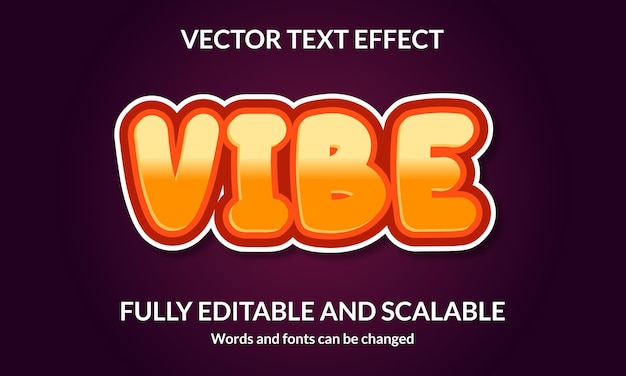 Vibe Editable 3D text style effect