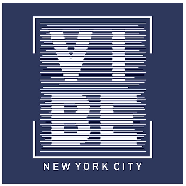 Vibe new york city design typografie klaar om premium vector af te drukken