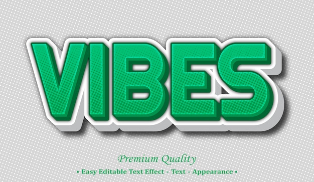 Vector vibes 3d editable text style effect