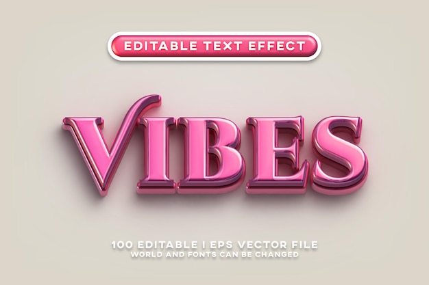Vibes bewerkbare tekst-effectontwerp
