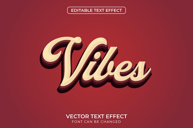 Vector vibes editable text effect