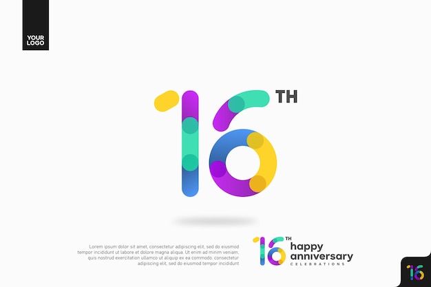 다채로운 디자인으로 활기찬 16주년 기념식