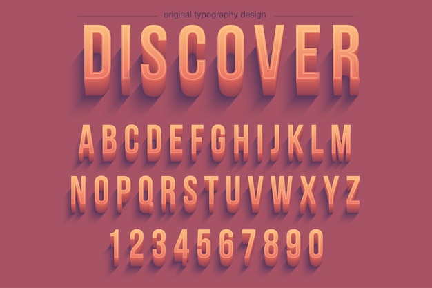 vibrant 3d bold typography design