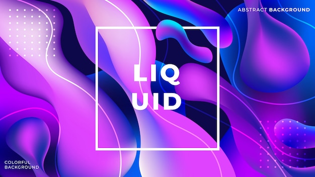 Vector vibrant abstract liquid background