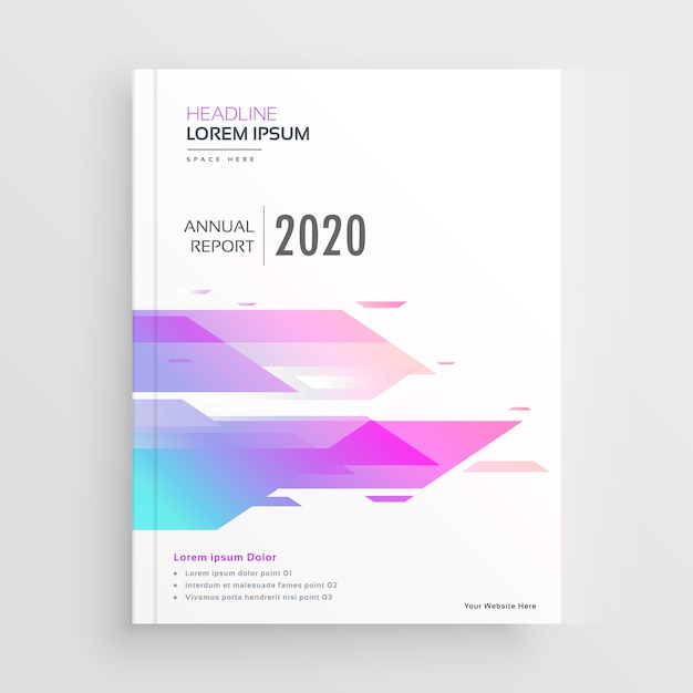 Vibrant abstract shape company business brochure design template