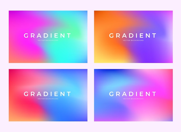 Vector vibrant abstract smooth gradient background designs