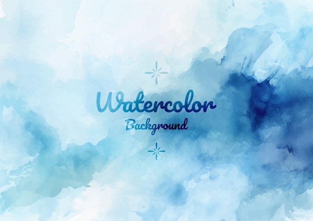 Vibrant Blue Watercolor Wallpaper Background