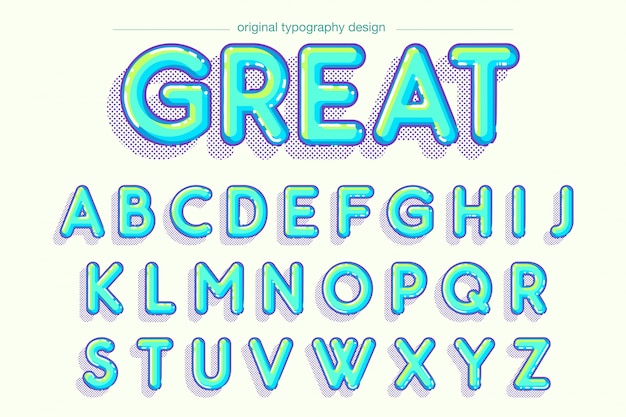 Vibrant bubble bold typography design