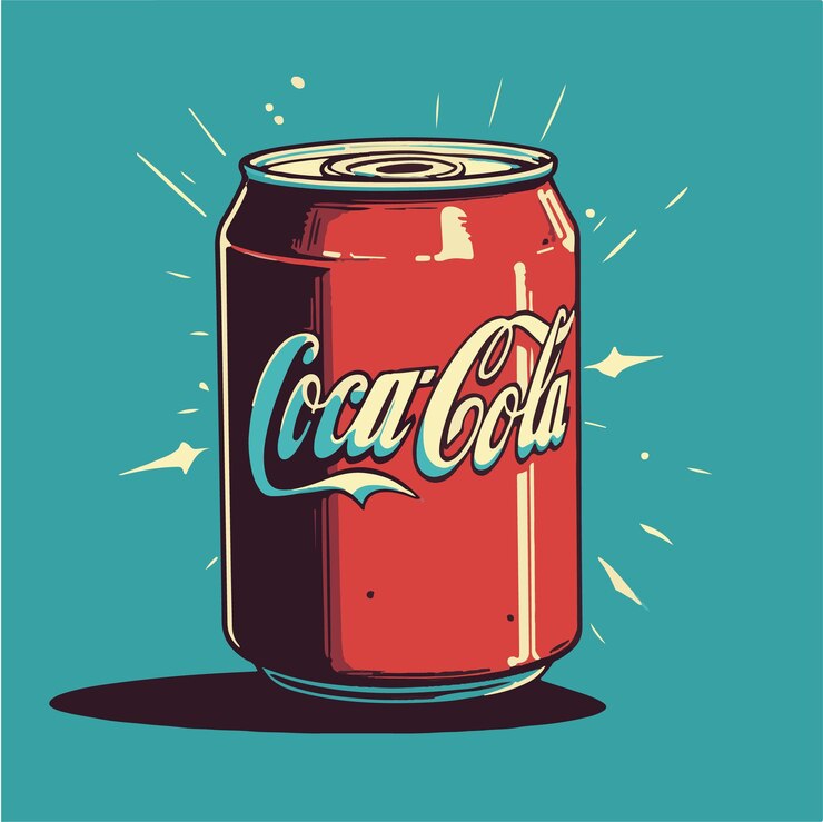 Vector vibrant cola can vector illustration vector illustration