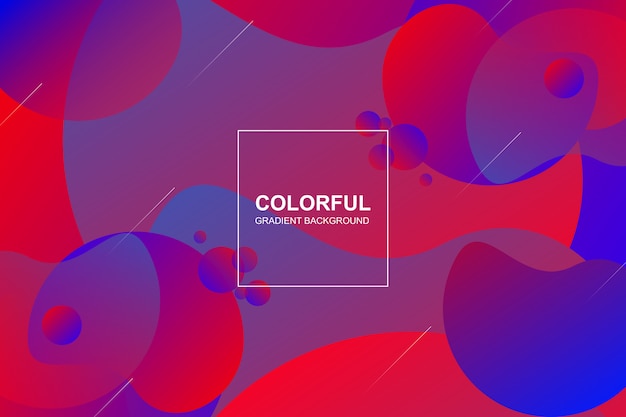 Vibrant colorful gradient shapes background