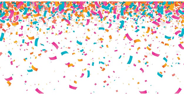 Vector vibrant confetti in white background