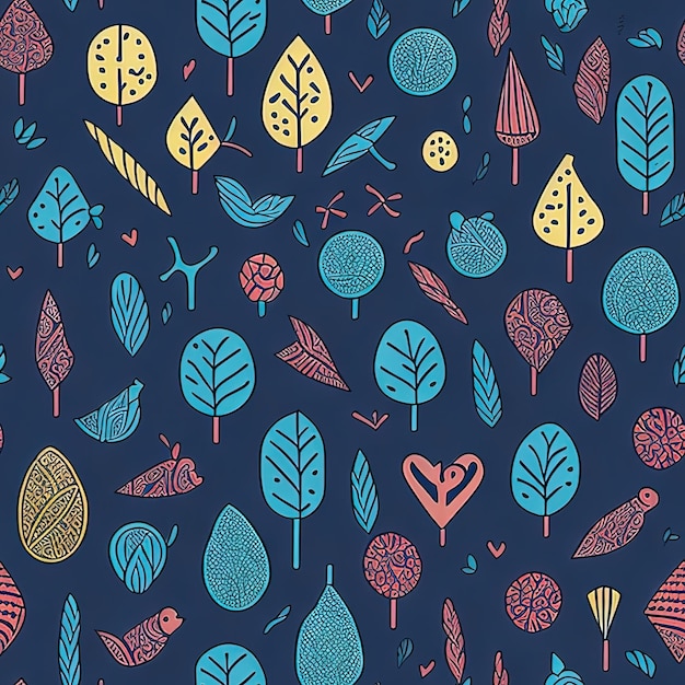 Vibrant Doodle Delights Handcrafted Patterns for Website Headers